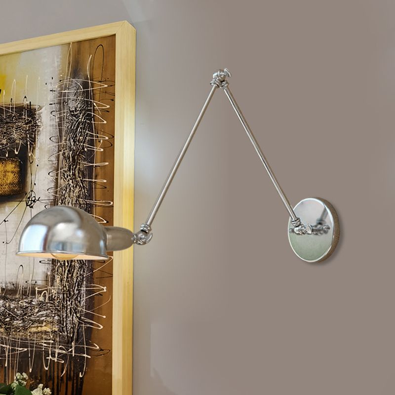 Brady Minimalistische Koepel LED Wandlamp Zilver Metaal Binnen