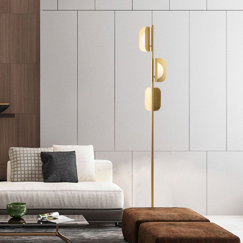 Salgado Moderne LED Vloerlamp Metaal Goud/Zwart Slaap/Woon/Eetkamer