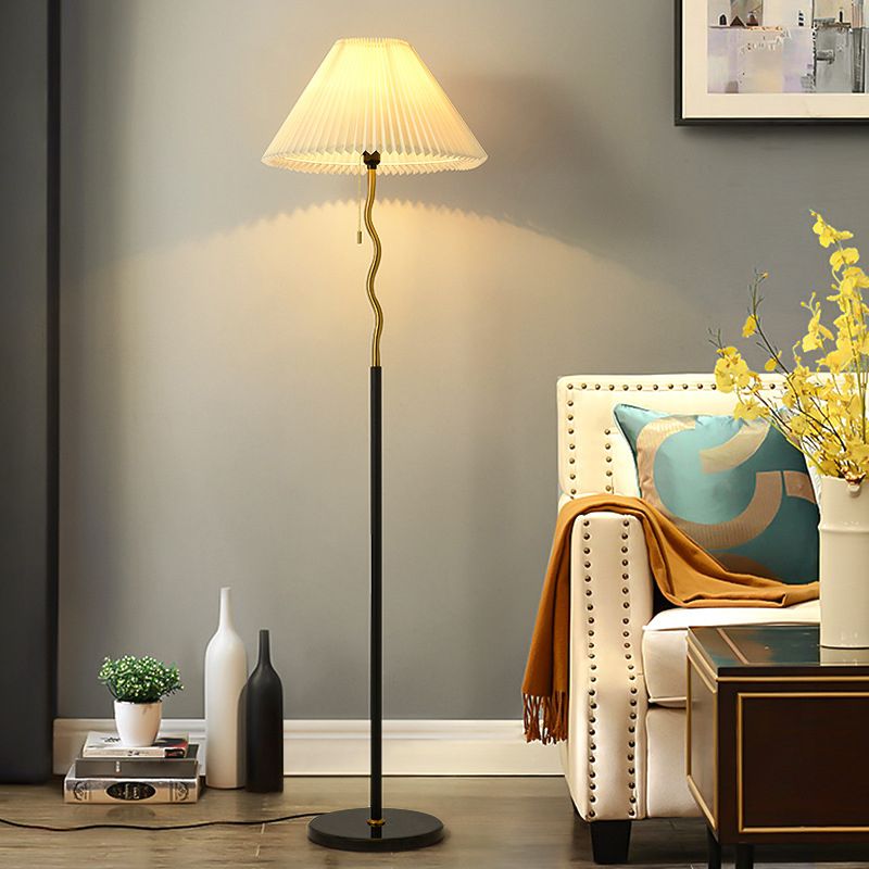 Ozawa Design LED Vloerlamp Metaal/Stof Zwart/Goud/Wit Slaap/Woon/Eetkamer