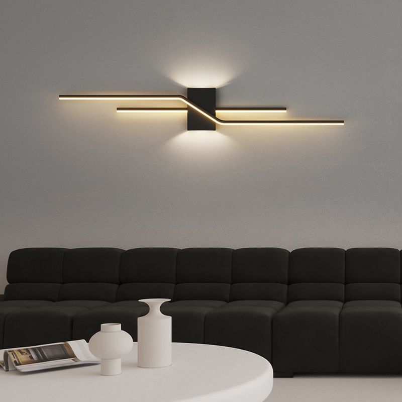 Alana Industriele LED Wandlamp Zwart/Wit Metaal Woon/Slaapkamer