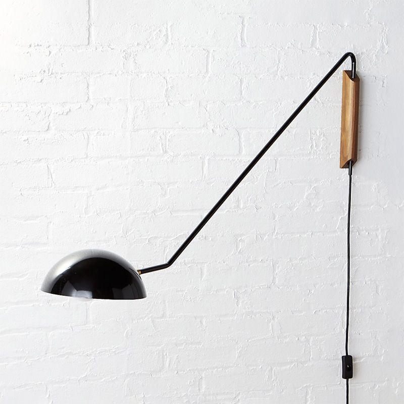 Brady Moderne Koepel LED Wandlamp Zwart/Goud Metaal Binnen