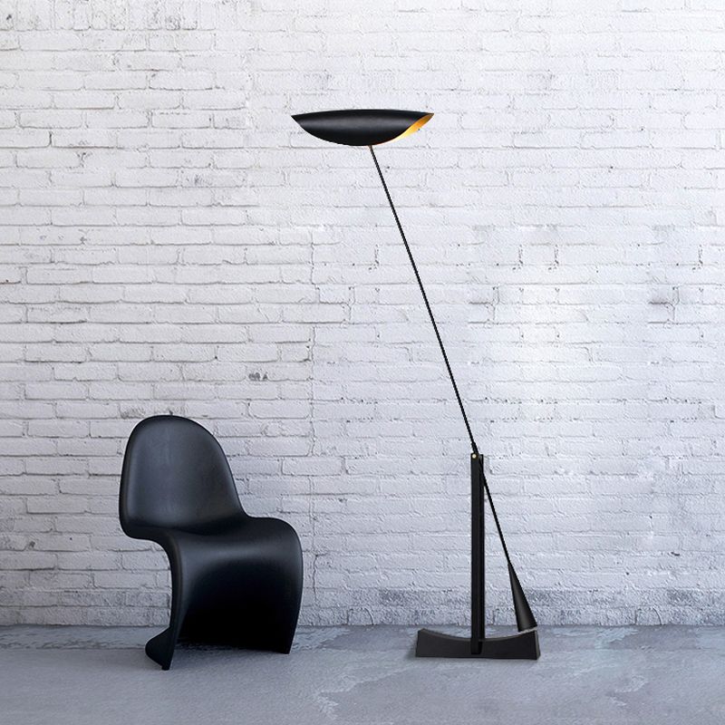 Carins Moderne Design Kom LED Vloerlamp Zwart Metaal Woonkamer