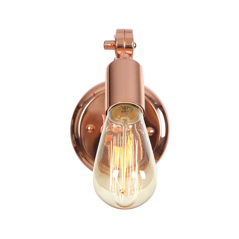Alessio Wall Lamp Bulb Wooden Adjustable Makeup Gold, Living Room