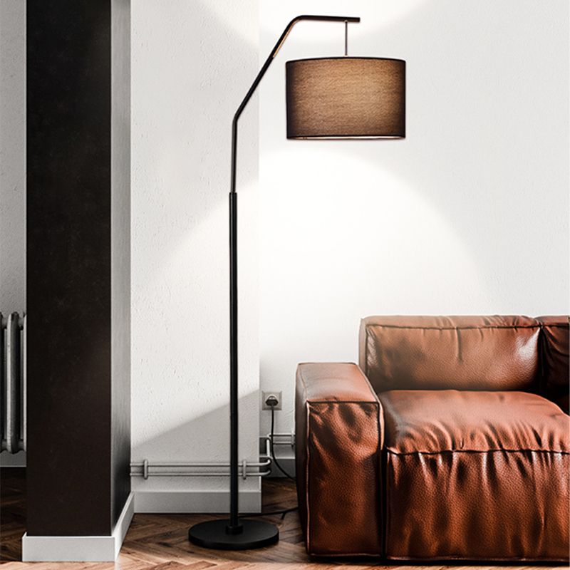 Eryn Moderne Cilinder Vloerlamp Metaal/Bekleding Slaapkamer