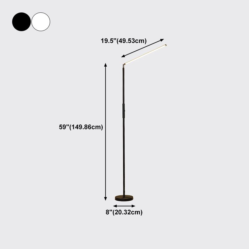 Edge Industriele LED Vloerlamp Zwart/Wit Woon/Slaapkamer Metaal&Acryl