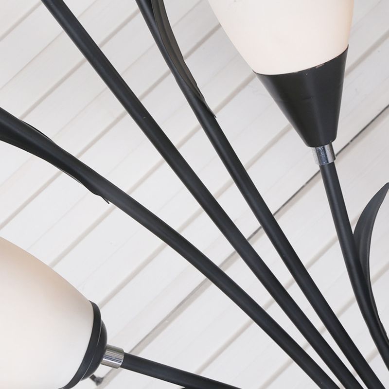 Bella Moderne Kleine LED Vloerlamp Zwart Metaal/Acryl Woonkamer