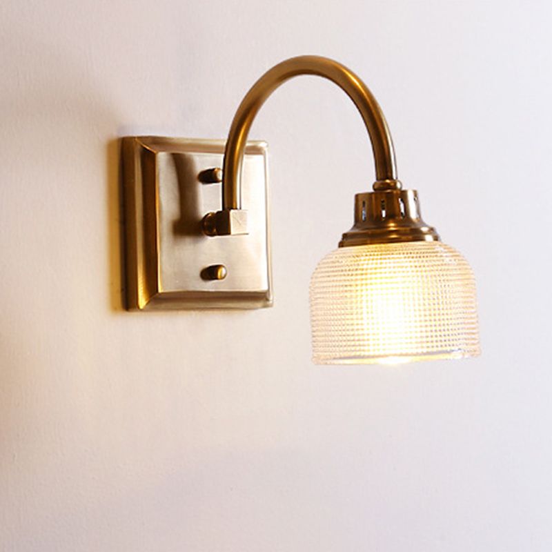 Alessio Vintage LED Wandlamp Komvormig Gouden Slaap/Woonkamer Metaal/Glass