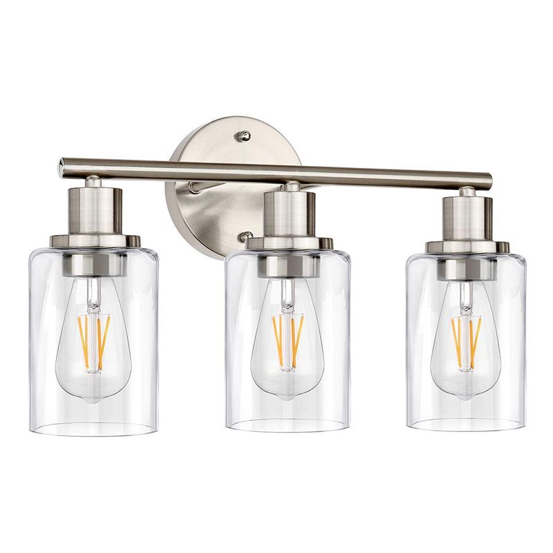 Alessio Modern Industriele LED Wandlamp Nikkel Metaal/Glas Bad/Woon/Slaapzimmer