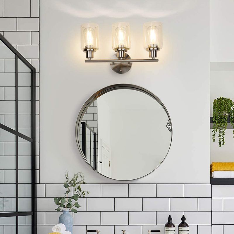 Alessio Modern Industriele LED Wandlamp Nikkel Metaal/Glas Bad/Woon/Slaapzimmer