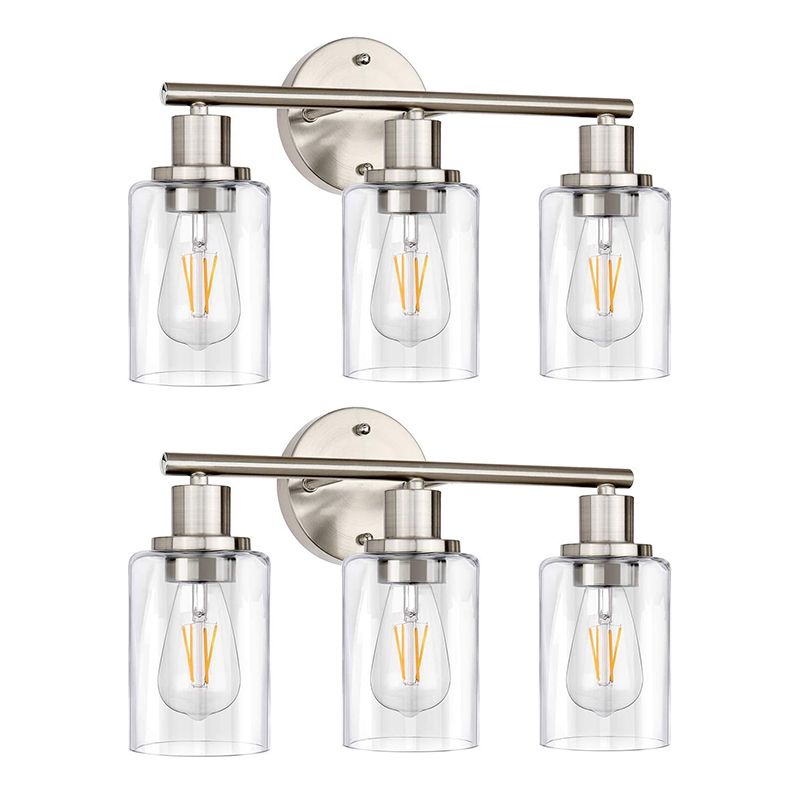 Alessio Modern Industriele LED Wandlamp Nikkel Metaal/Glas Bad/Woon/Slaapzimmer