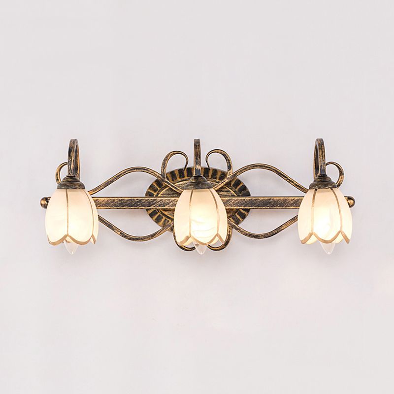 Félicie Design Bloem LED Wandlamp Metaal/Glas Messing Slaap/Woon/Badkamer