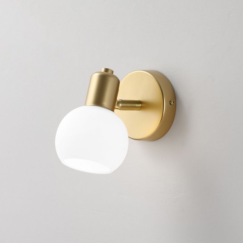 Valentina Moderne Bol LED Wandlamp Metaal Goud/Wit Slaap/Woon
