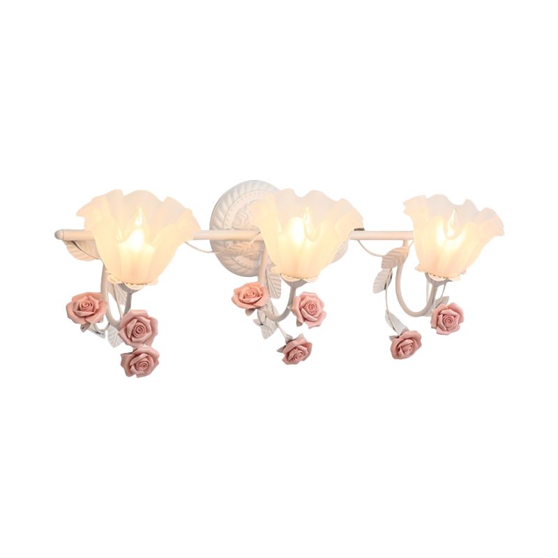 Félicie Design Bloem LED Wandlamp Metaal/Glas Blauw/Roze Slaap/Woon/Badkamer