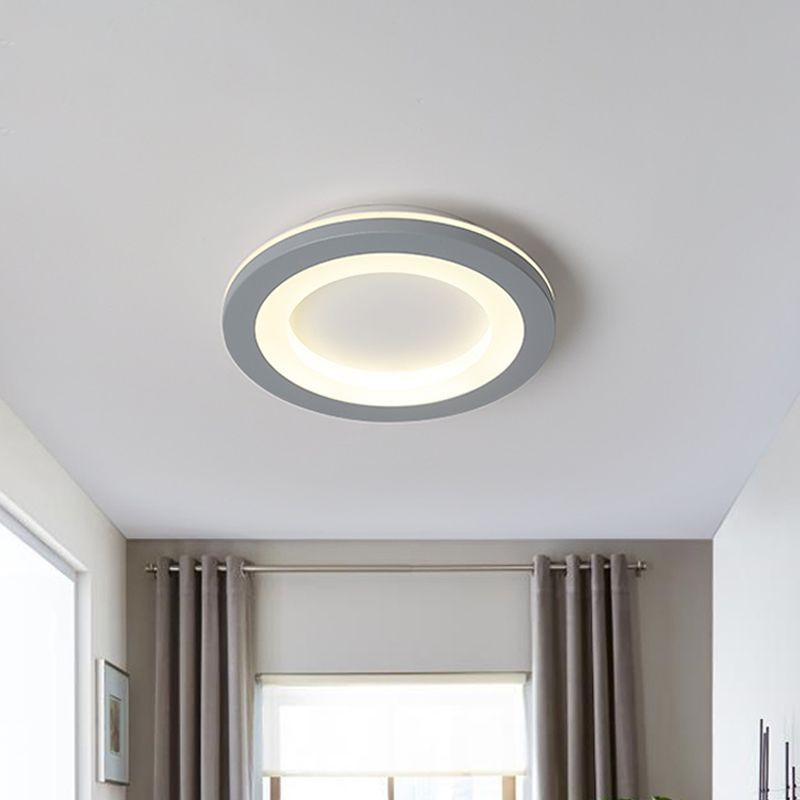 Quinn Moderne Design LED Plafondlamp Grijs Acryl Woonkamer Keuken