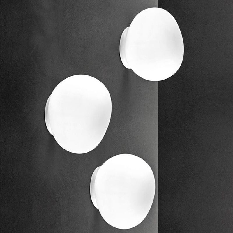 Valentina Design Elliptische LED Wandlamp Metaal/Glas Wit Slaap/Woon/Badkamer