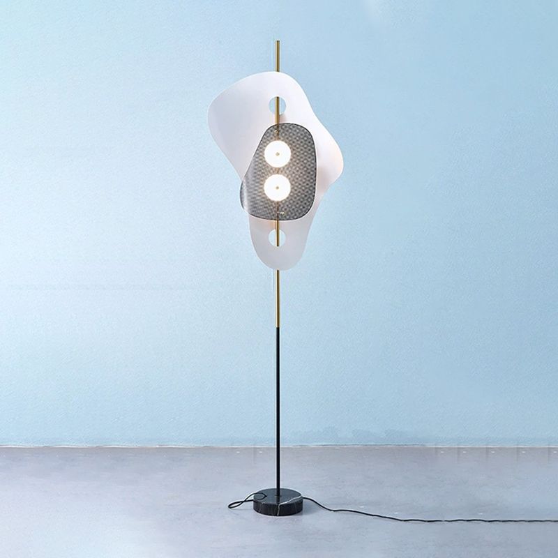 Salgado Moderne Onregelmatige LED Vloerlamp Metaal Zwart/Wit Slaap/Woon/Eetkamer