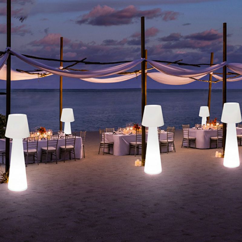 Pena Moderne LED Buitenlamp Oplaadbaar Wit Acryl Tuin/Stoeprand