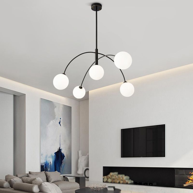 Valentina Moderne Hanglamp Zwart/Gouden Metaal Woonkamer Slaapkamer