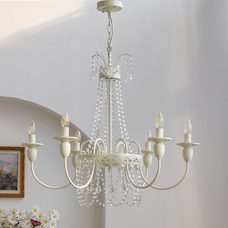 Silva Vintage LED Hanglamp Wit Metaal/Glas Slaapkamer/Woonkamer