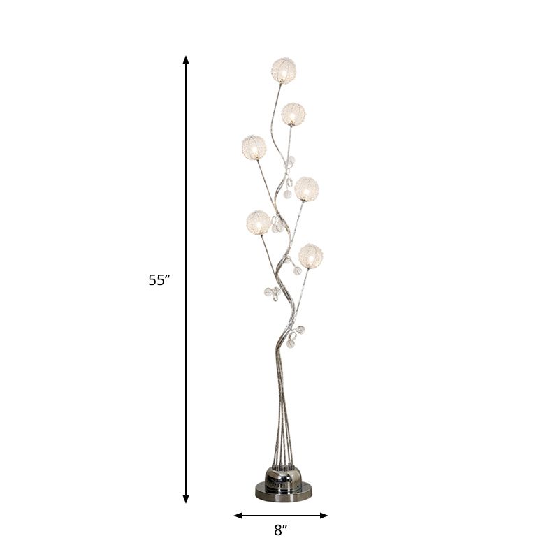 Bella Moderne Multi Head LED Vloerlamp Wit Metaal Slaapkamer