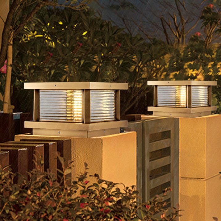 Riley Moderne LED Buitenlamp Zwart/Messing/Mrons Metaal/Glas Tuin/Balkon