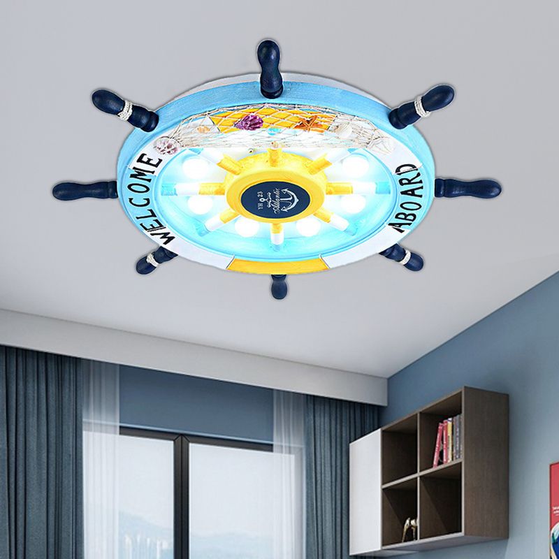 Quinn Moderne Design LED Plafondlamp Metaal Blauw Woonkamer Keuken