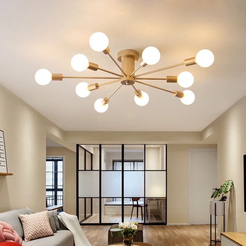 Valentina Moderne Globe LED Plafondlamp Zwart Metaal Slaapkamer Woonkamer