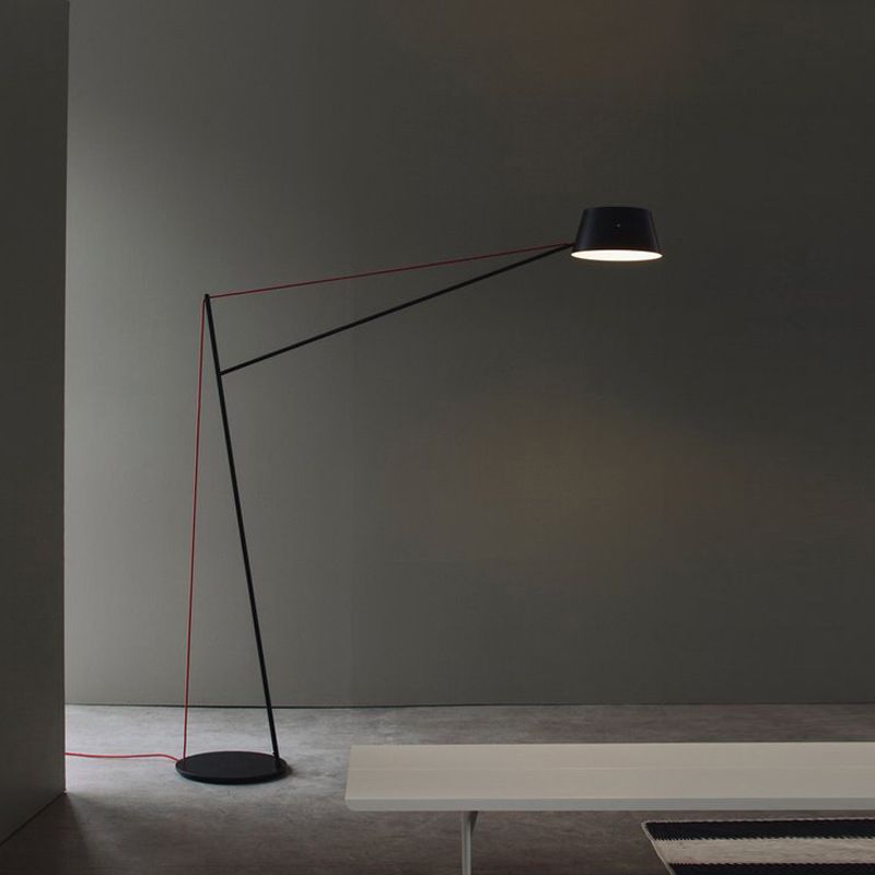 Salgado Moderne Design LED Boogvormige Metalen Vloerlamp Zwart Slaapkamer/Woonkamer