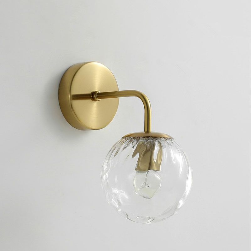 Valentina Moderne Design Wastafel LED Wandlamp Zwart/Goud Metaal/Glas Slaapkamer/Eetkamer/Woonkamer