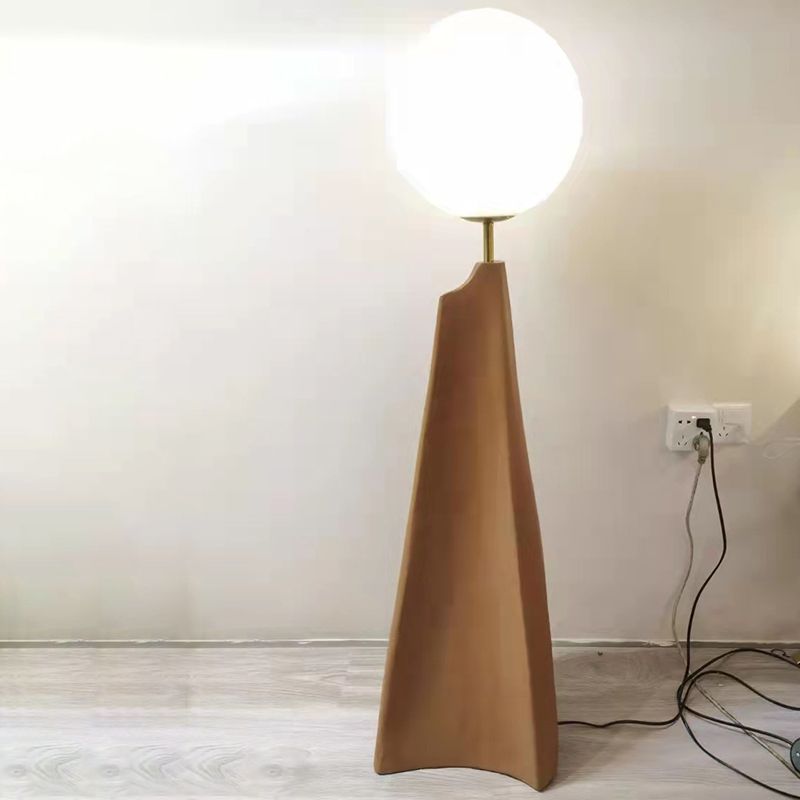 Carins Design LED Vloerlamp Metaal/Glas Rood/Bruin Slaap/Woon/Eetkamer