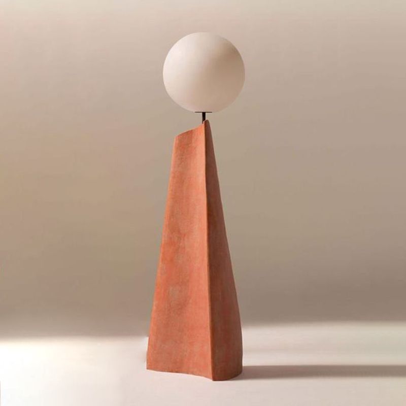 Carins Design LED Vloerlamp Metaal/Glas Rood/Bruin Slaap/Woon/Eetkamer