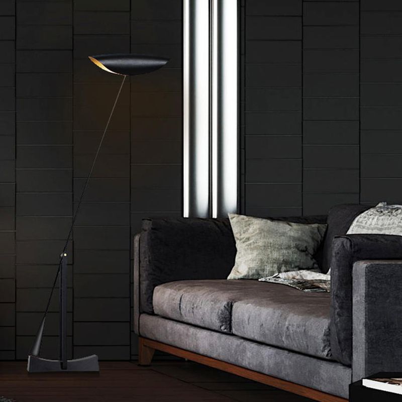 Carins Moderne Design Kom LED Vloerlamp Zwart Metaal Woonkamer
