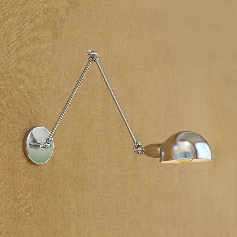 Brady Minimalistische Koepel LED Wandlamp Zilver Metaal Binnen