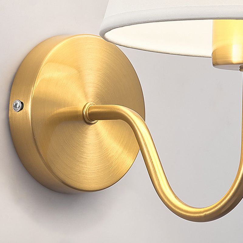 Eryn Nordic Wandlamp Zwart/Wit/Koffie/Flaxen Stof/Metaal Slaapkamer/Eetkamer/Woonkamer