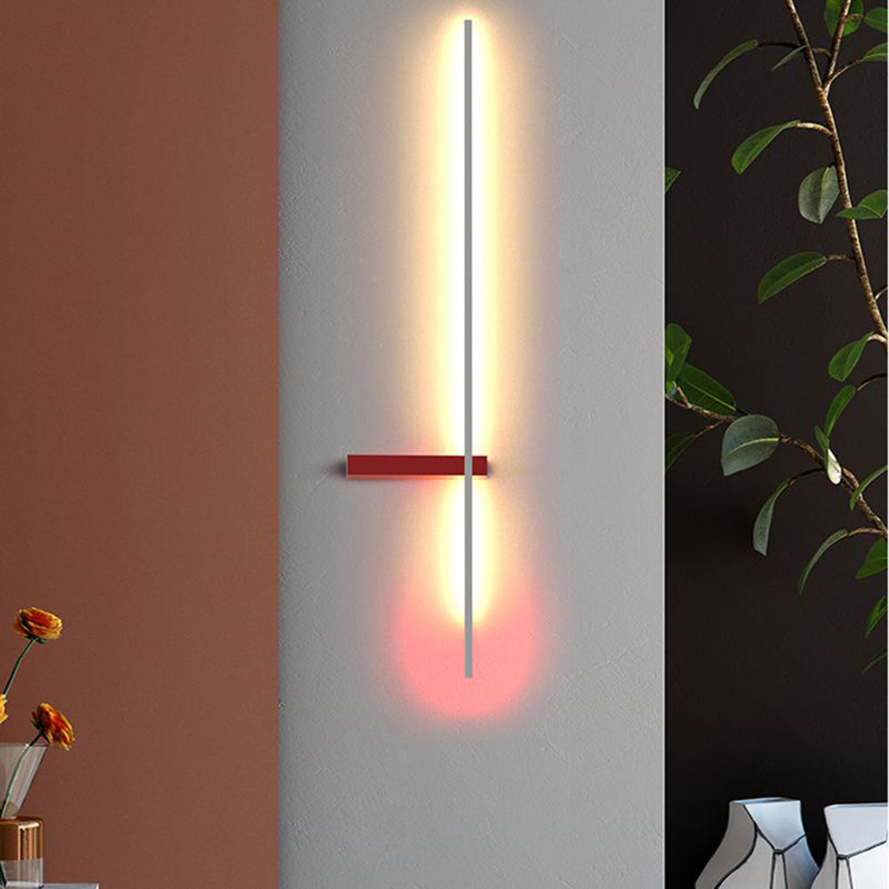 Edge Industriele LED Wandlamp Wit/Zwart/Rood Woon/Slaapkamer Metaal&Acryl