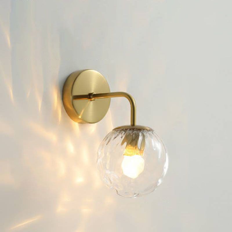 Valentina Moderne Design Wastafel LED Wandlamp Zwart/Goud Metaal/Glas Slaapkamer/Eetkamer/Woonkamer