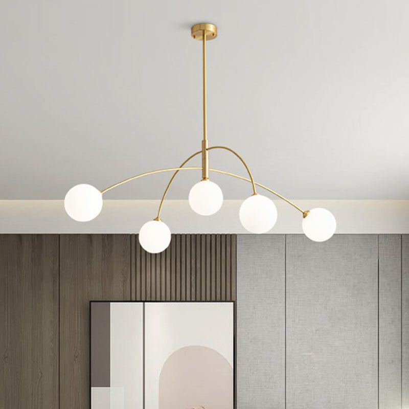 Valentina Moderne Hanglamp Zwart/Gouden Metaal Woonkamer Slaapkamer