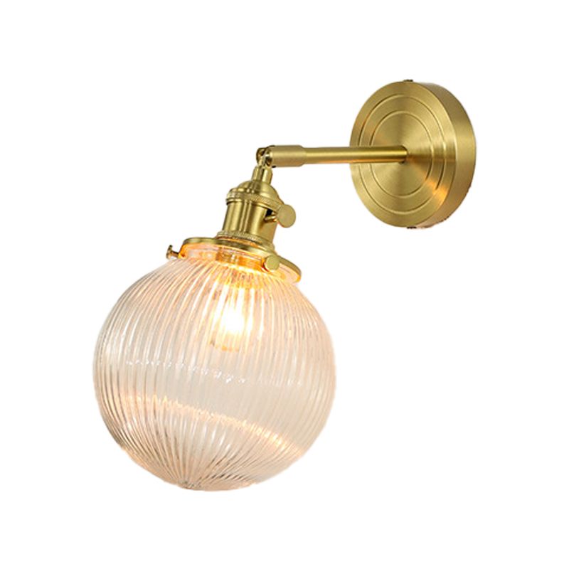 Hailie Design Bol/Bloem LED Wandlamp Metaal/Glas Goud Slaap/Woon/Badkamer