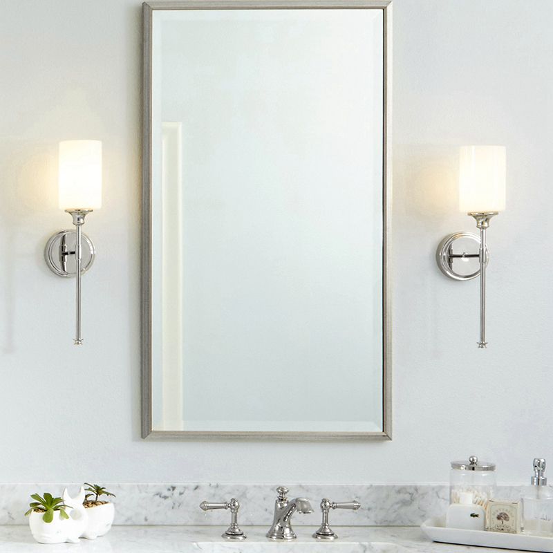Eryn Nordic Vanity Glas Wandlamp Zwart/Zilver Glas/Metaal Slaapkamer/Eetkamer/Woonkamer