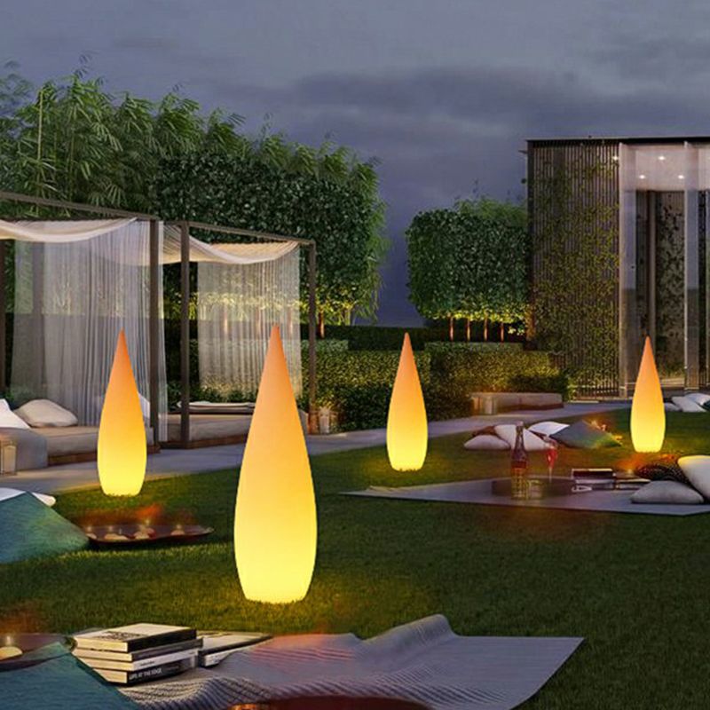 Pena Moderne LED Buitenlamp Oplaadbaar Wit Acryl Tuin/Stoeprand