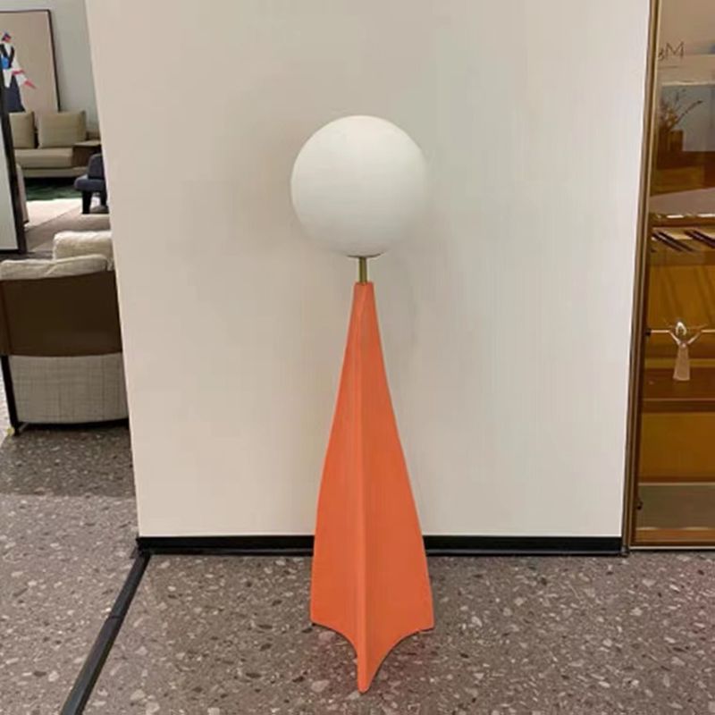Carins Design LED Vloerlamp Metaal/Glas Rood/Bruin Slaap/Woon/Eetkamer