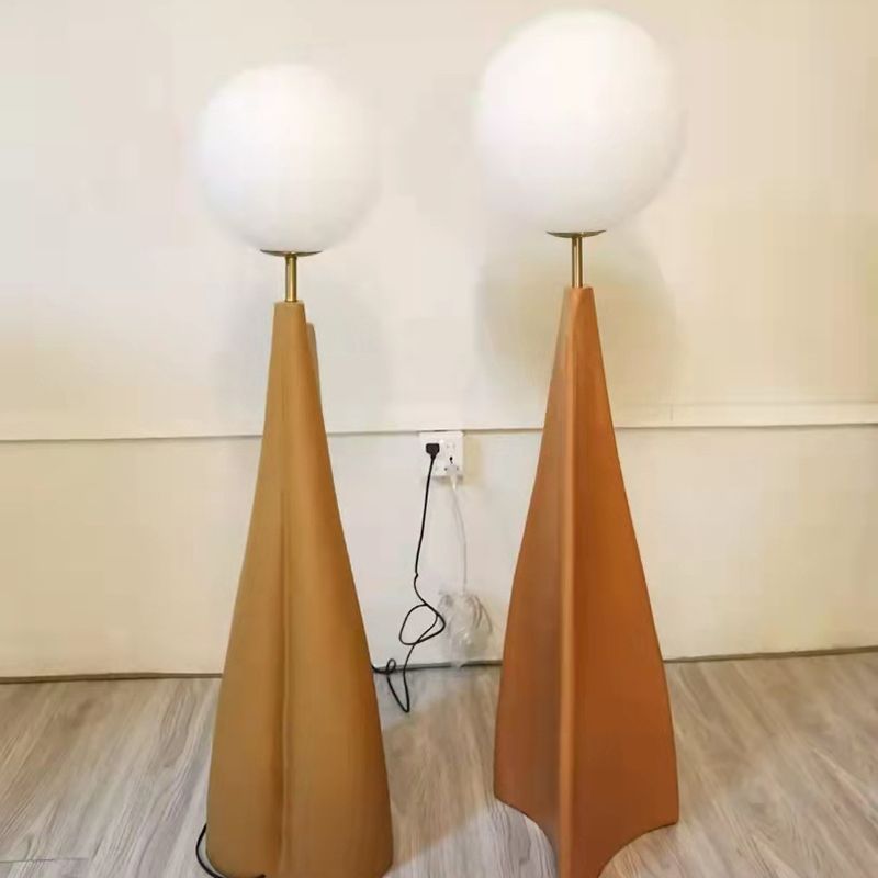 Carins Design LED Vloerlamp Metaal/Glas Rood/Bruin Slaap/Woon/Eetkamer