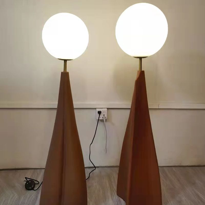 Carins Design LED Vloerlamp Metaal/Glas Rood/Bruin Slaap/Woon/Eetkamer