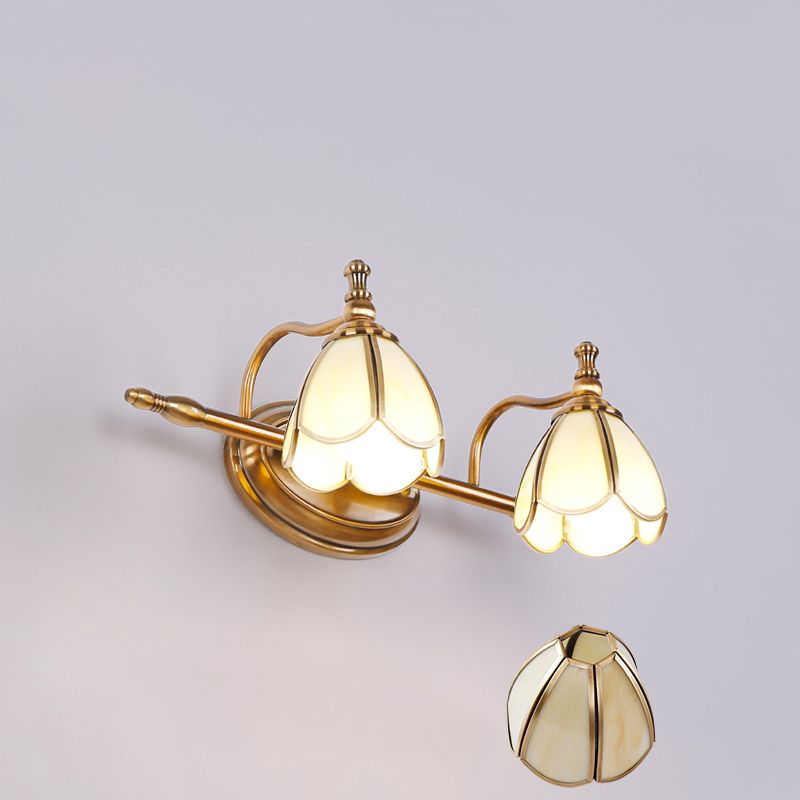 Félicie Design Bloem LED Wandlamp Metaal/Glas Geel/Wit Slaap/Woon/Badkamer