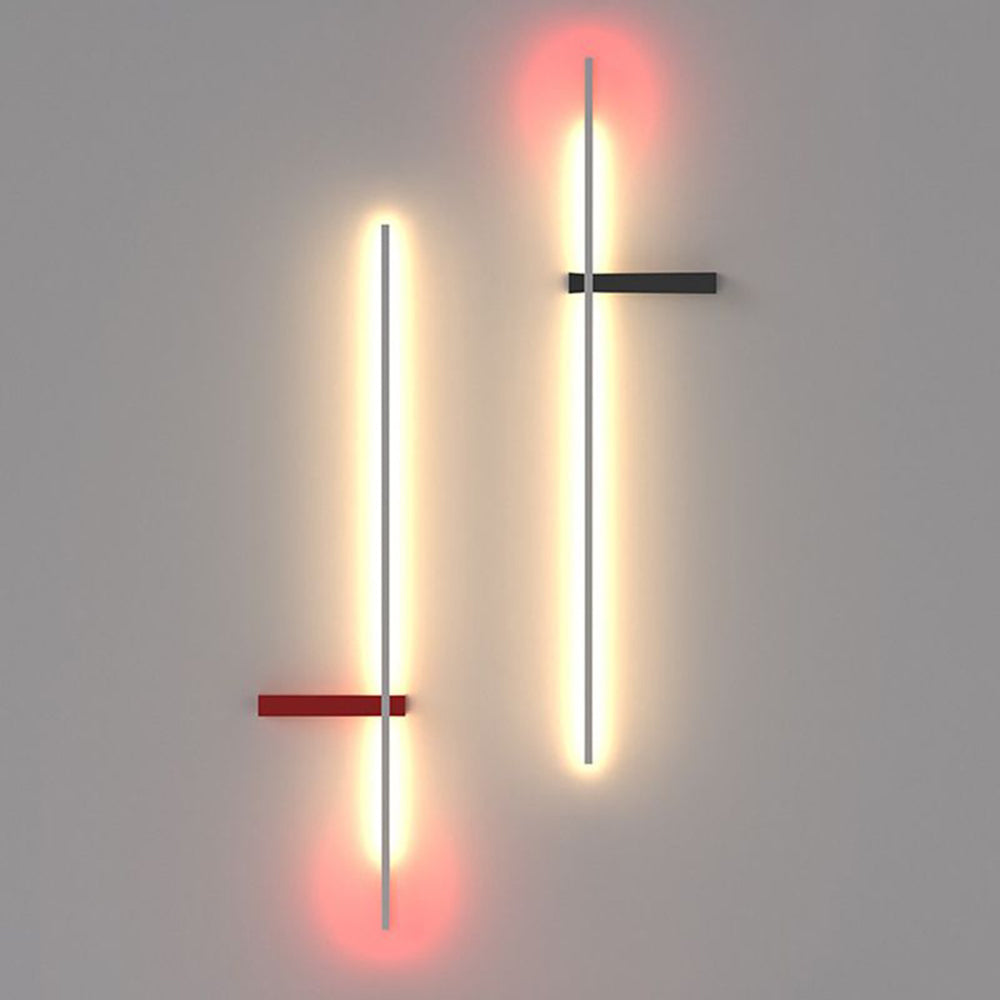 Edge Industriele LED Wandlamp Wit/Zwart/Rood Woon/Slaapkamer Metaal&Acryl