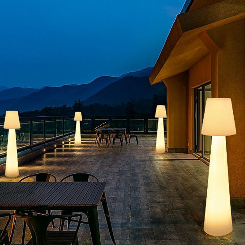 Pena Moderne LED Buitenlamp Oplaadbaar Wit Acryl Tuin/Stoeprand