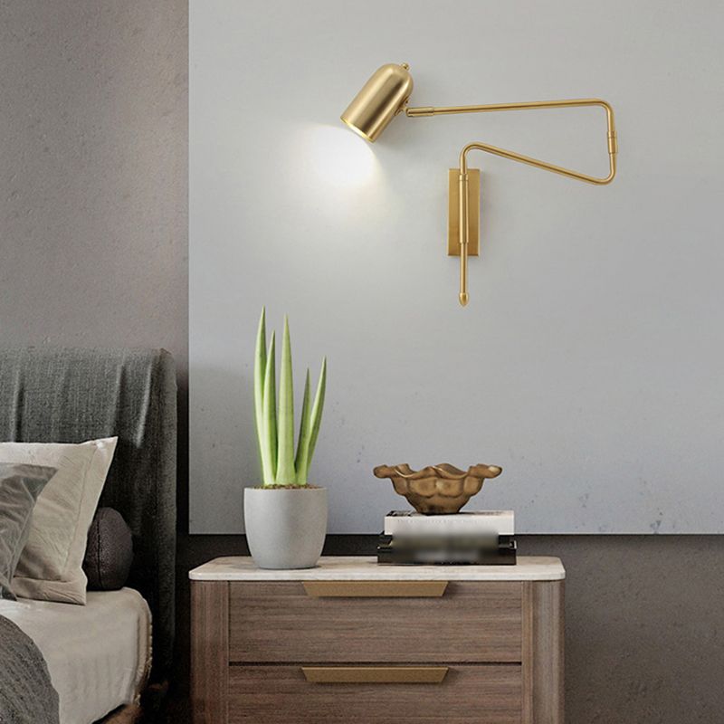 Freja Moderne Design Wandlamp Metaal Verstelbaar Zwart/Goud Slaapkamer/Woonkamer