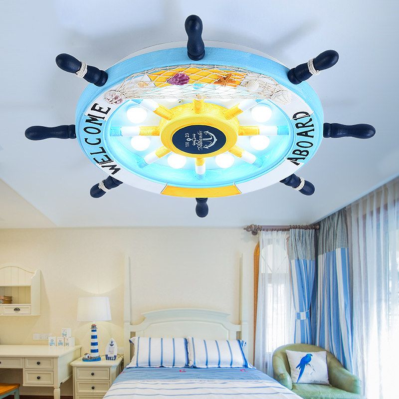 Quinn Moderne Design LED Plafondlamp Metaal Blauw Woonkamer Keuken