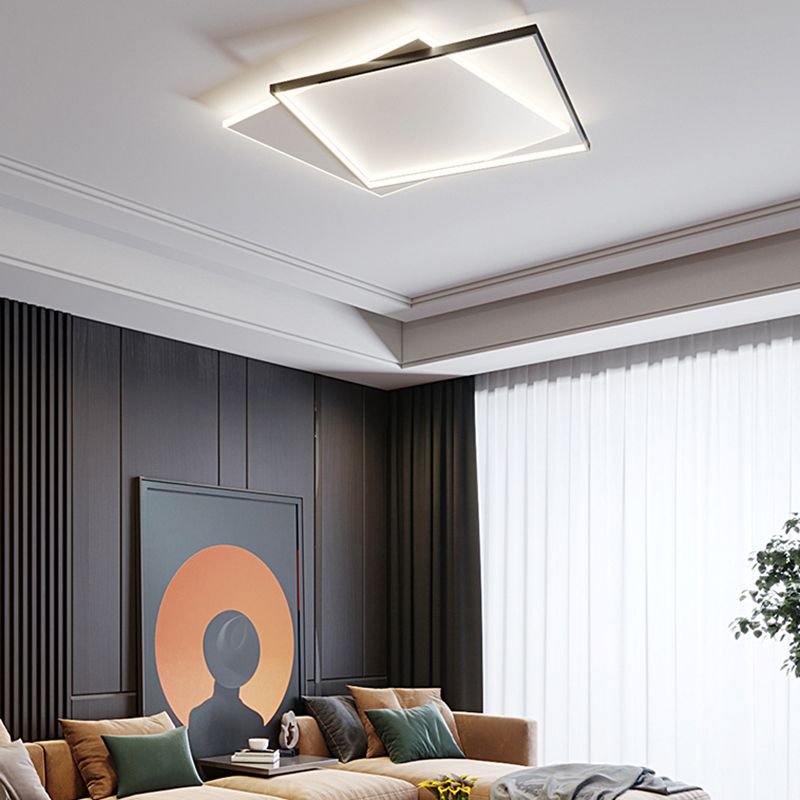 Quinn Moderne LED Plafondlamp Zwart/Wit Metaal/Acryl Slaapkamer