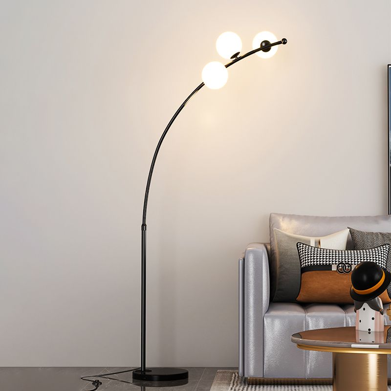 Valentina Moderne Boog Multi Head Bellen Vloerlamp Zwart/Goud Slaapkamer/Woonkamer